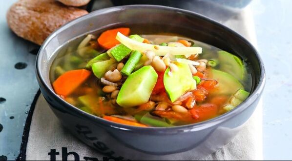 Vegetable soup - an easy first dish in the Maggi diet menu