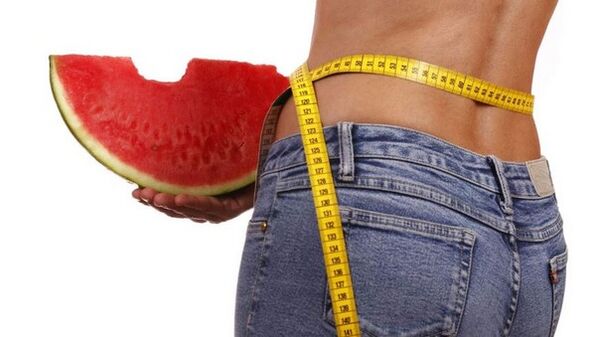Eating watermelon helps to lose 5 kg in a week. 